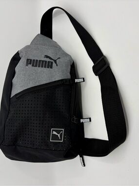 PUMA Grey and Black Crossbody Sling Bag 10”x8”x4” -UNISEX